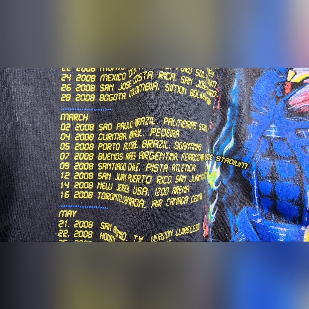 🤟 IRON MAIDEN 2008 SOMEWHERE BACK IN TIME WORLD TOUR SHIRT - MEDIUM 🤟 - Picture 7 of 12